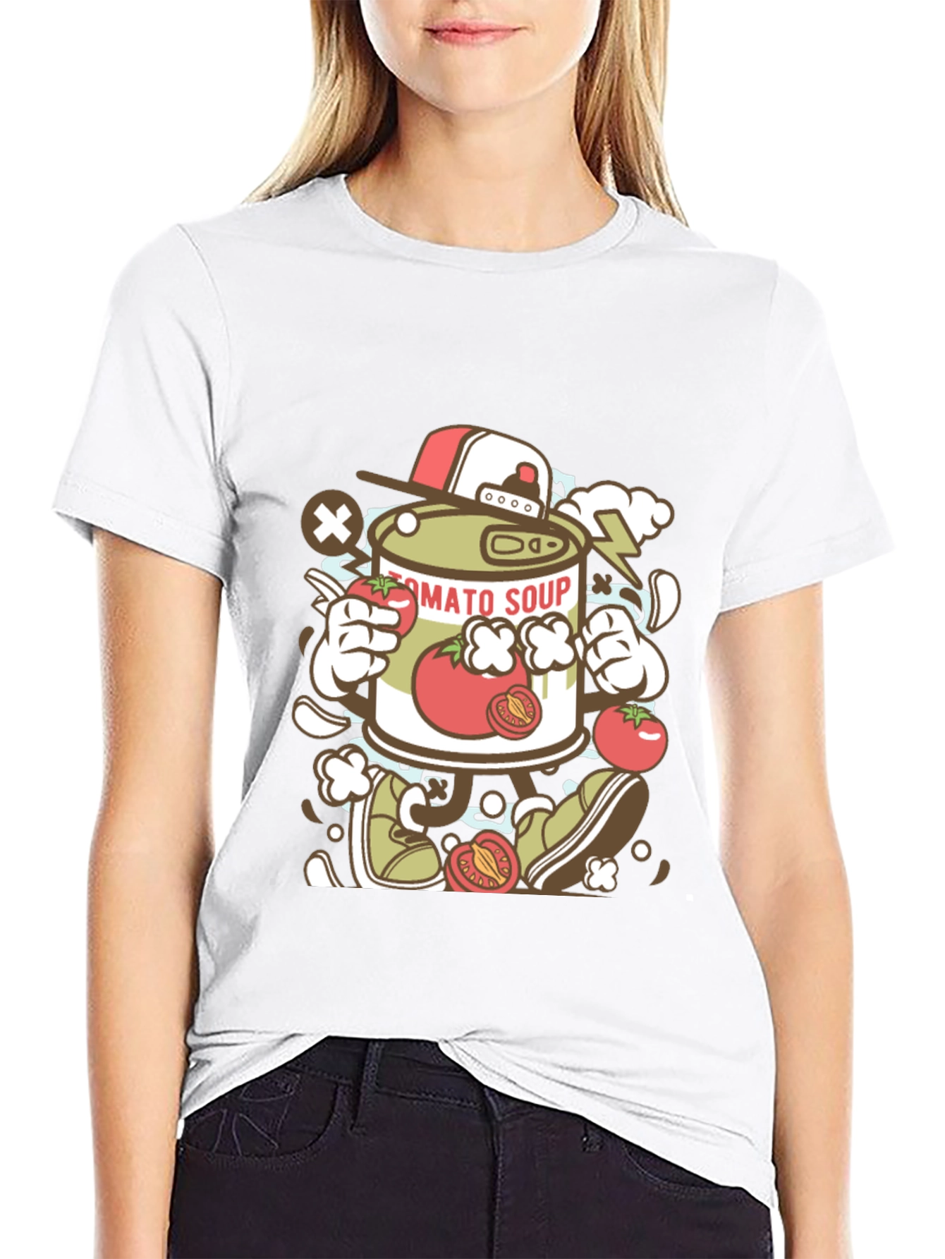 Tomato Soup Can Cartoon Graphic Tee