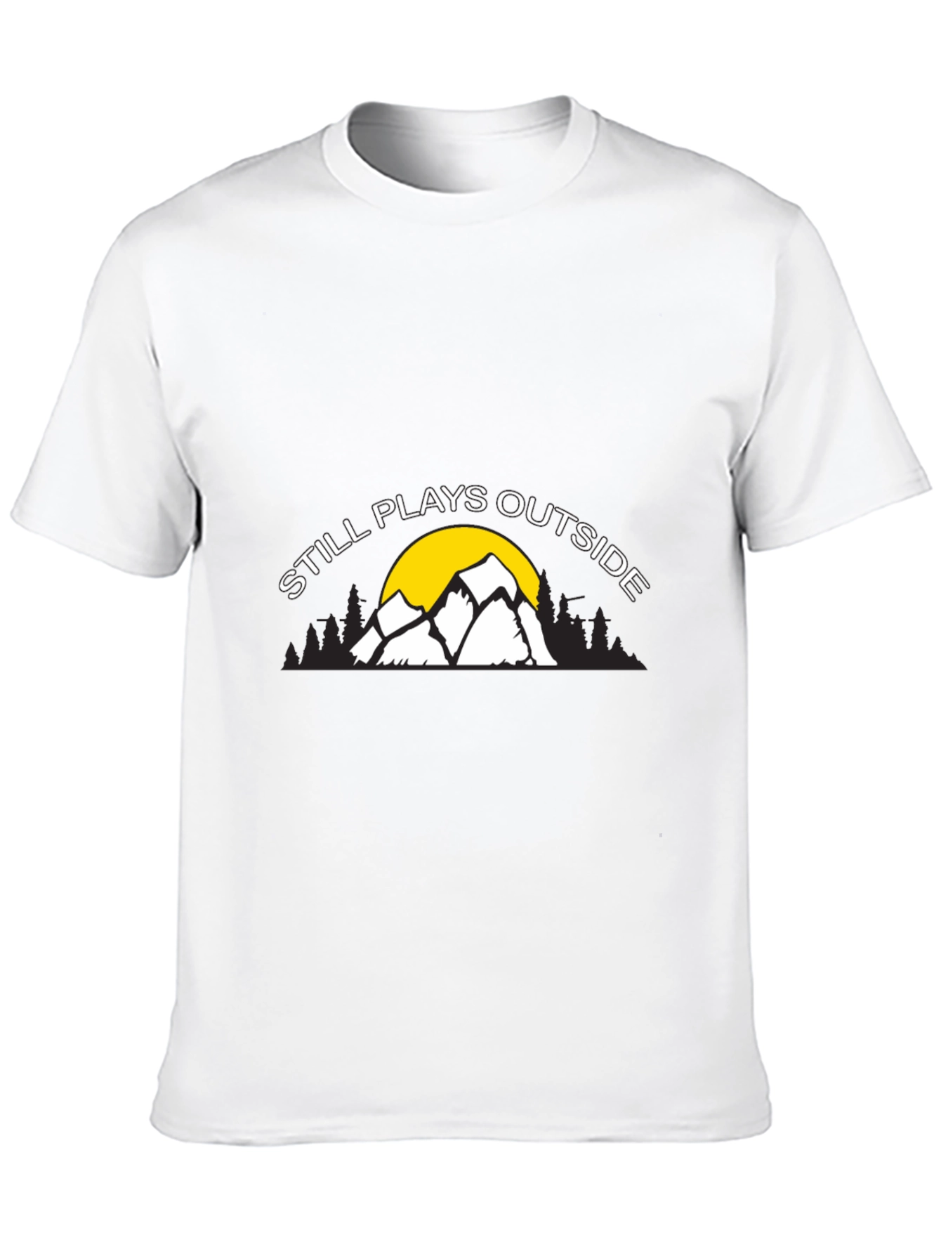 Still Plays Outside Graphic Tee - Black