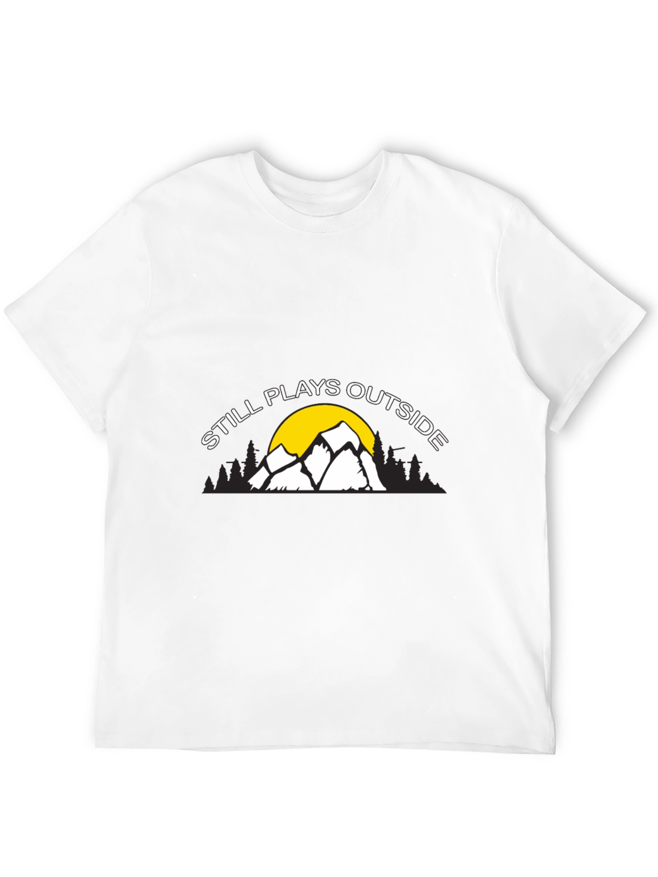 Still Plays Outside Graphic Tee - Black