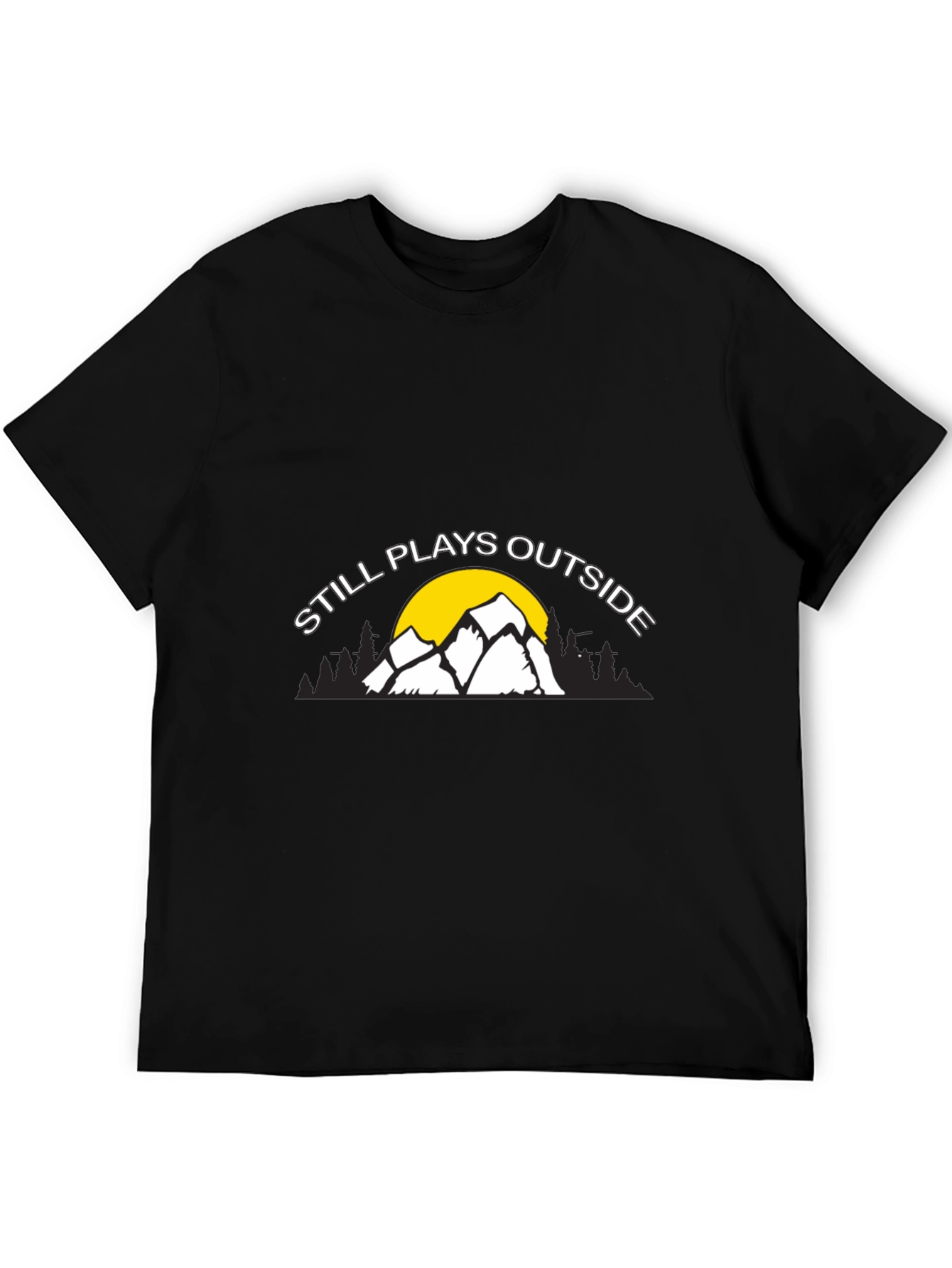 Still Plays Outside Graphic Tee - Black
