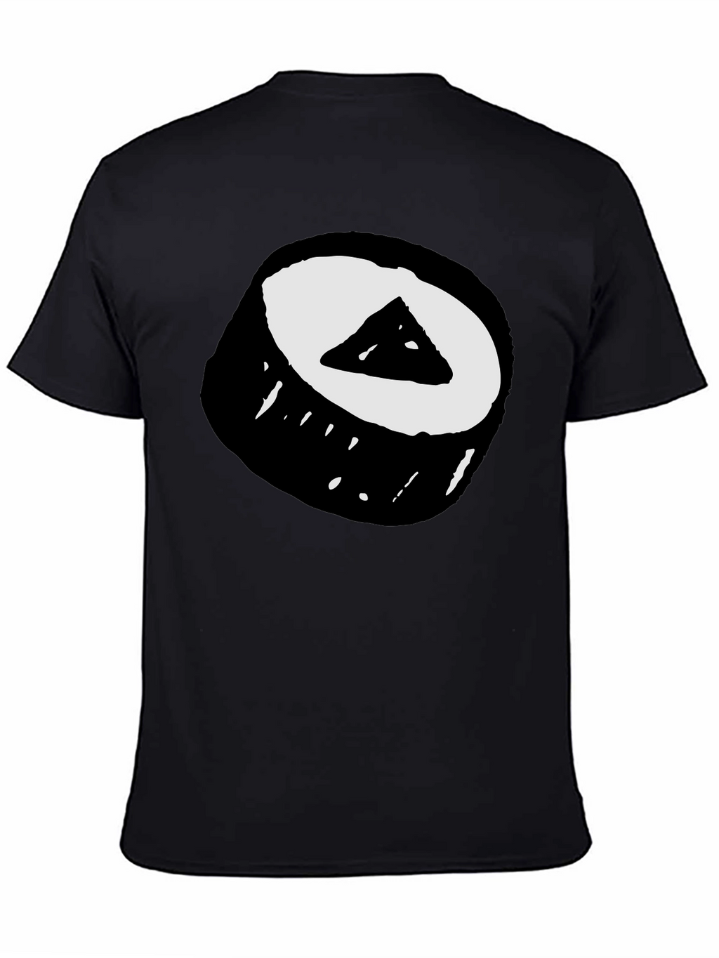 Sushi Roll Graphic Tee - Black Cotton T-Shirt