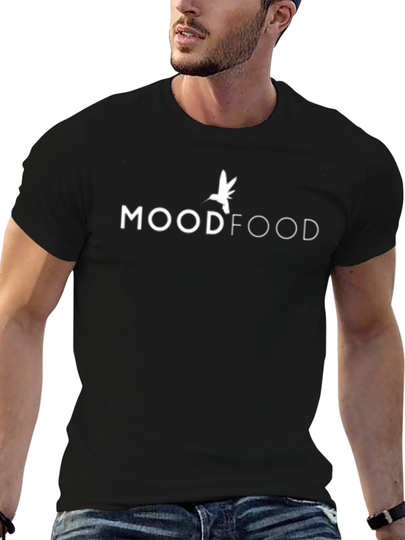 Mood Food Graphic Tee - Black Casual T-Shirt