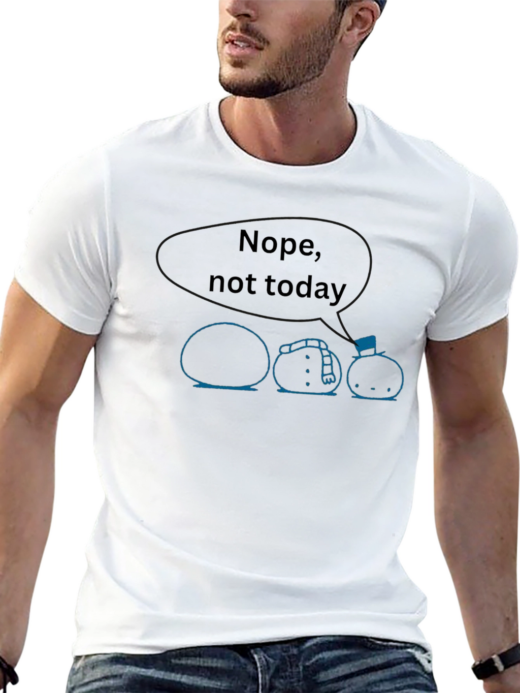 Nope Not Today Snowman Graphic Tee
