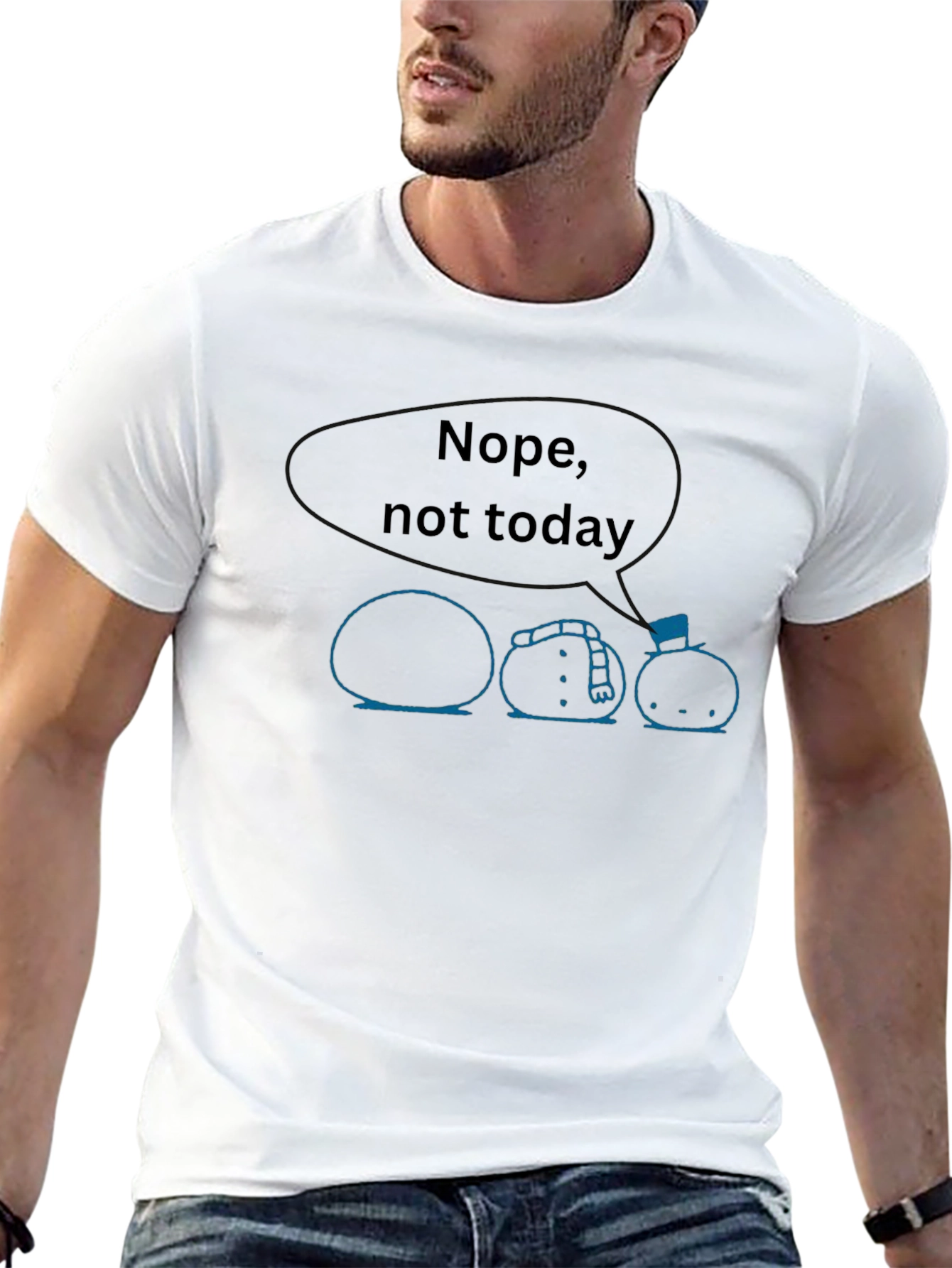Nope Not Today Snowman Graphic Tee