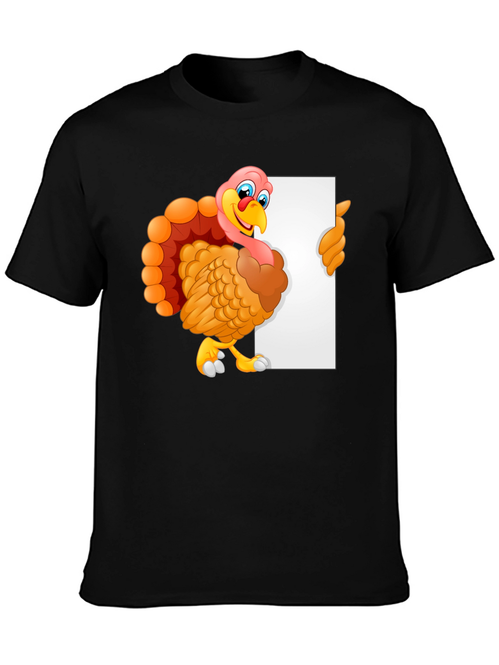 Cartoon Turkey Graphic Tee - Thanksgiving Style