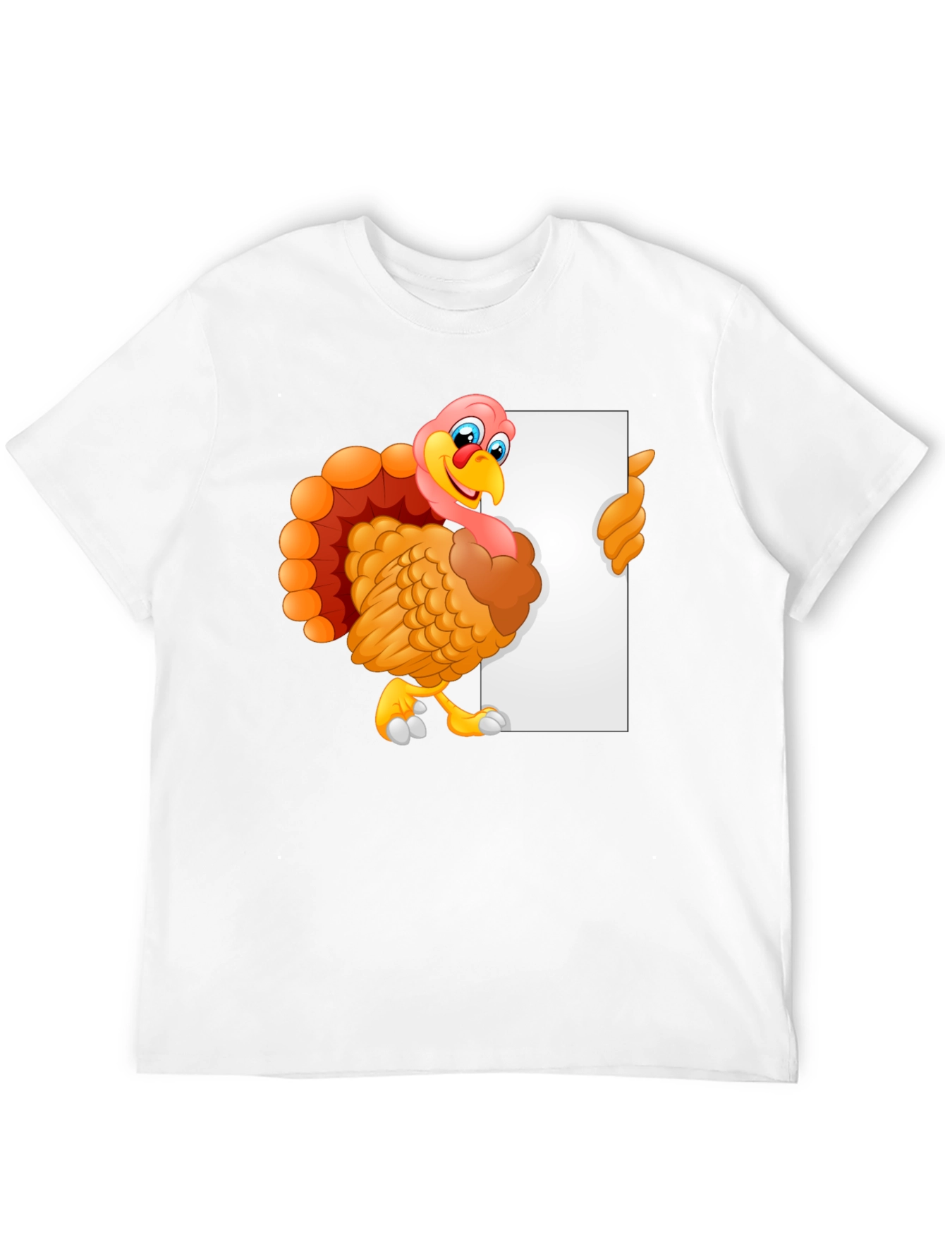 Cartoon Turkey Graphic Tee - Thanksgiving Style