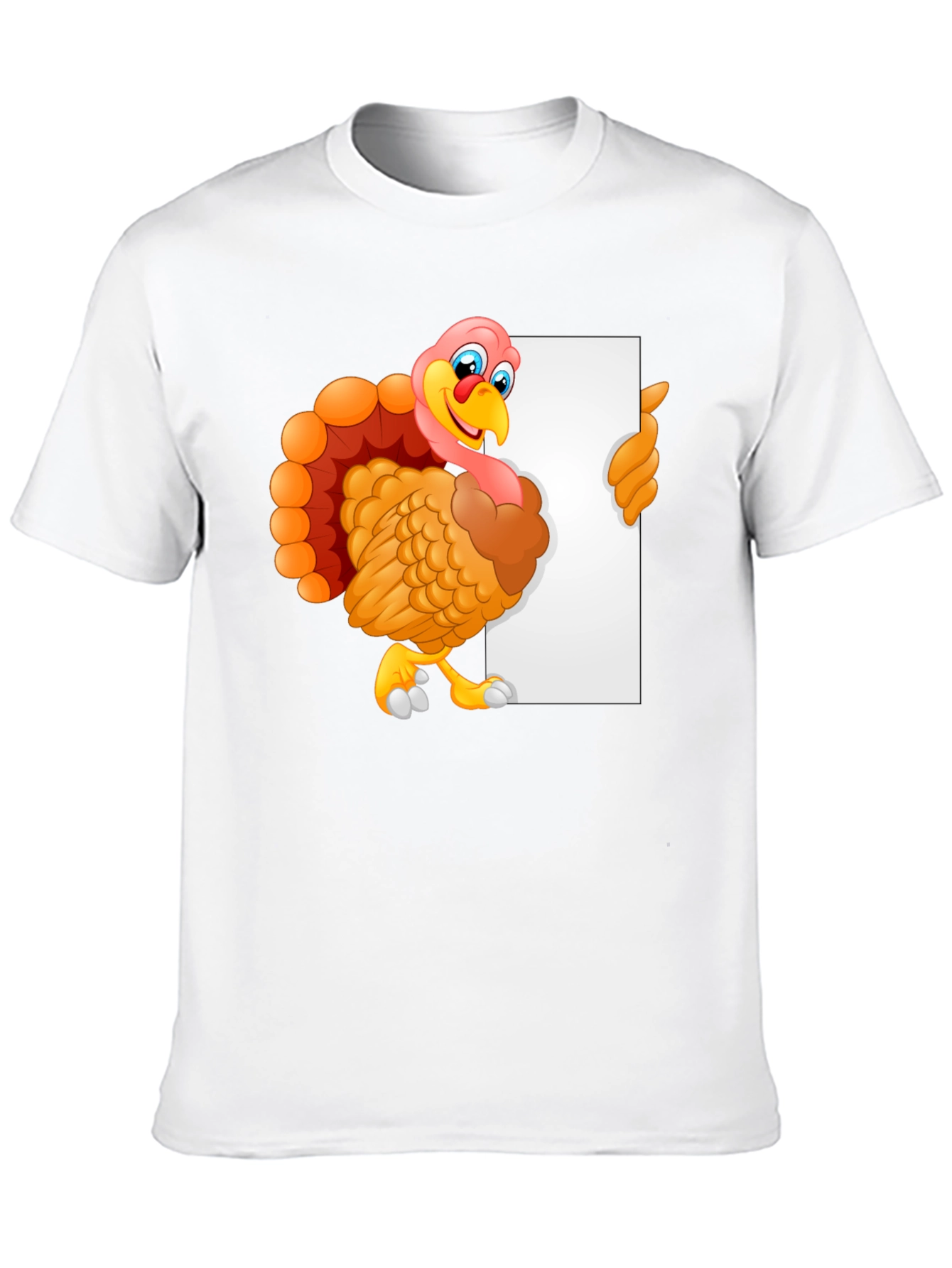 Cartoon Turkey Graphic Tee - Thanksgiving Style