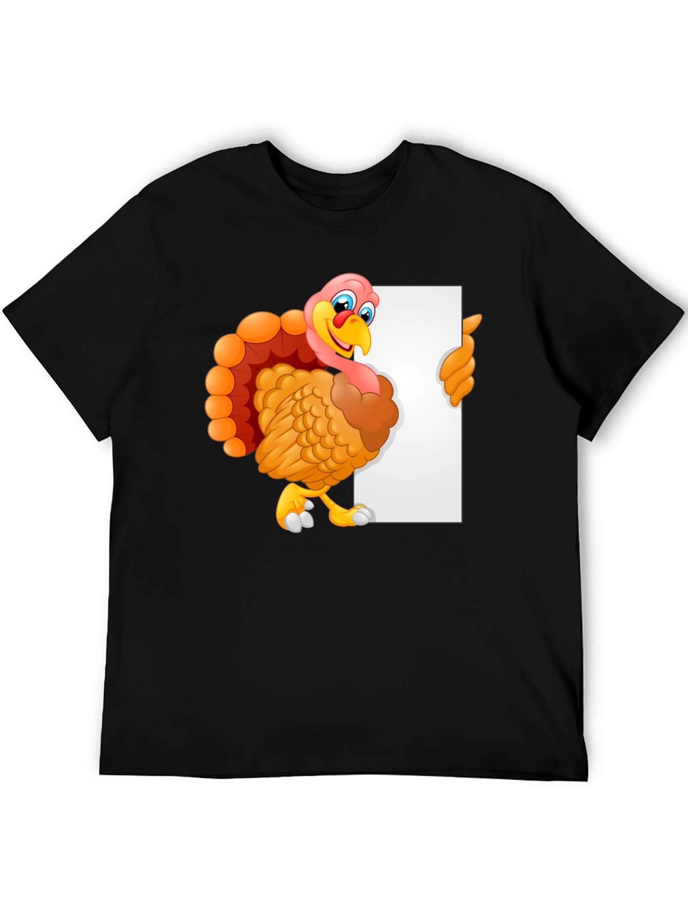 Cartoon Turkey Graphic Tee - Thanksgiving Style