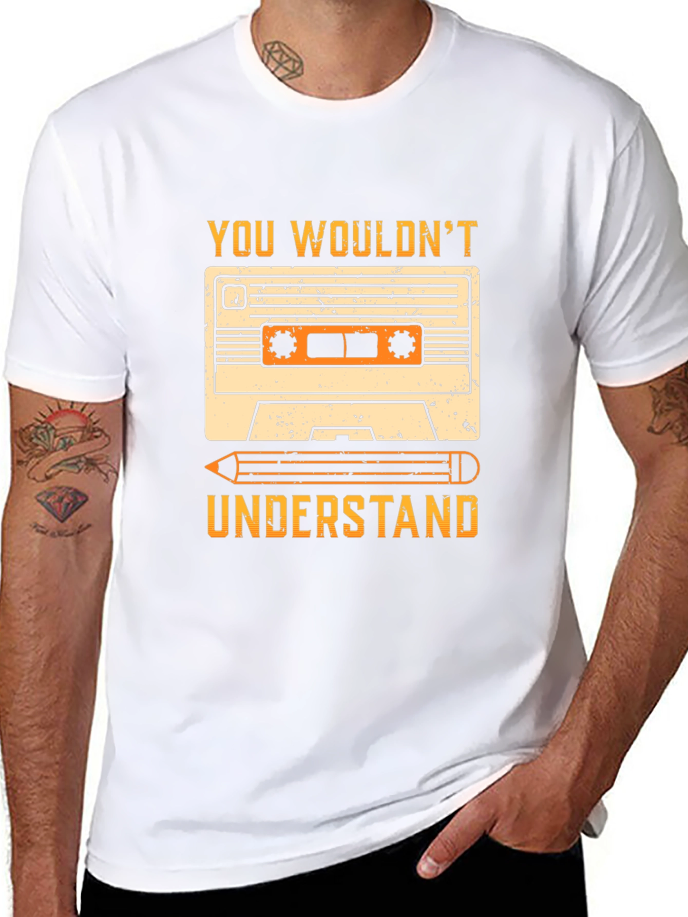 Cassette Tape & Pencil Graphic Tee