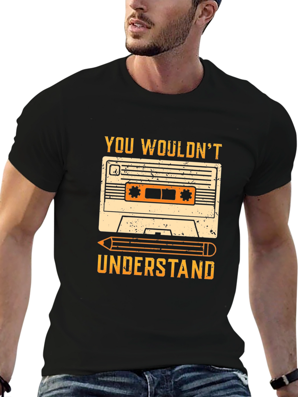 Cassette Tape & Pencil Graphic Tee