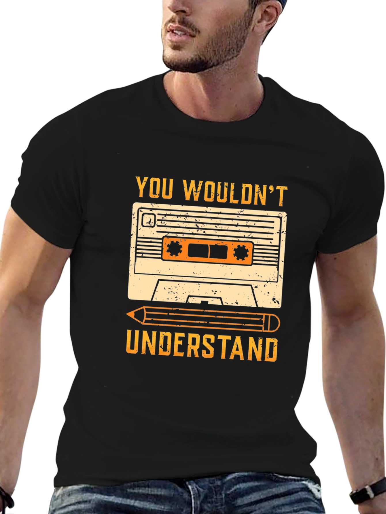 Cassette Tape & Pencil Graphic Tee