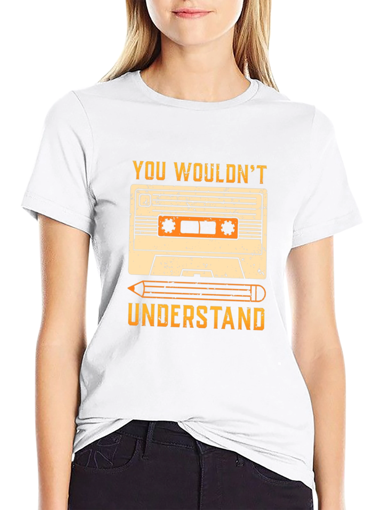 Cassette Tape & Pencil Graphic Tee