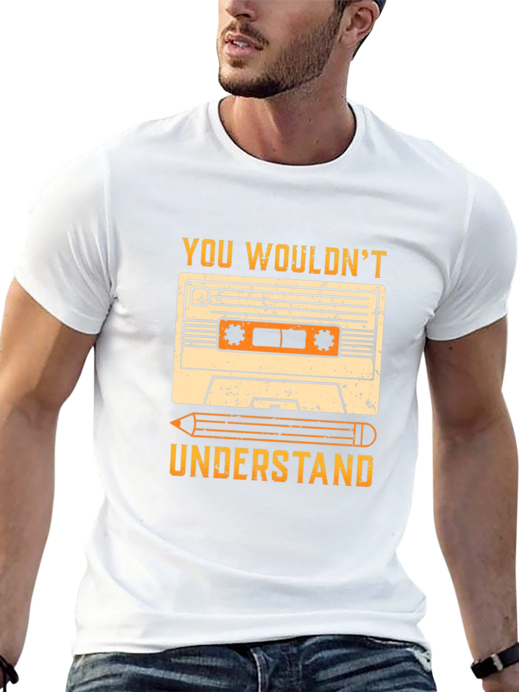 Cassette Tape & Pencil Graphic Tee