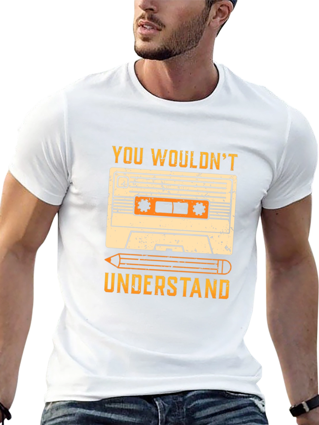 Cassette Tape & Pencil Graphic Tee