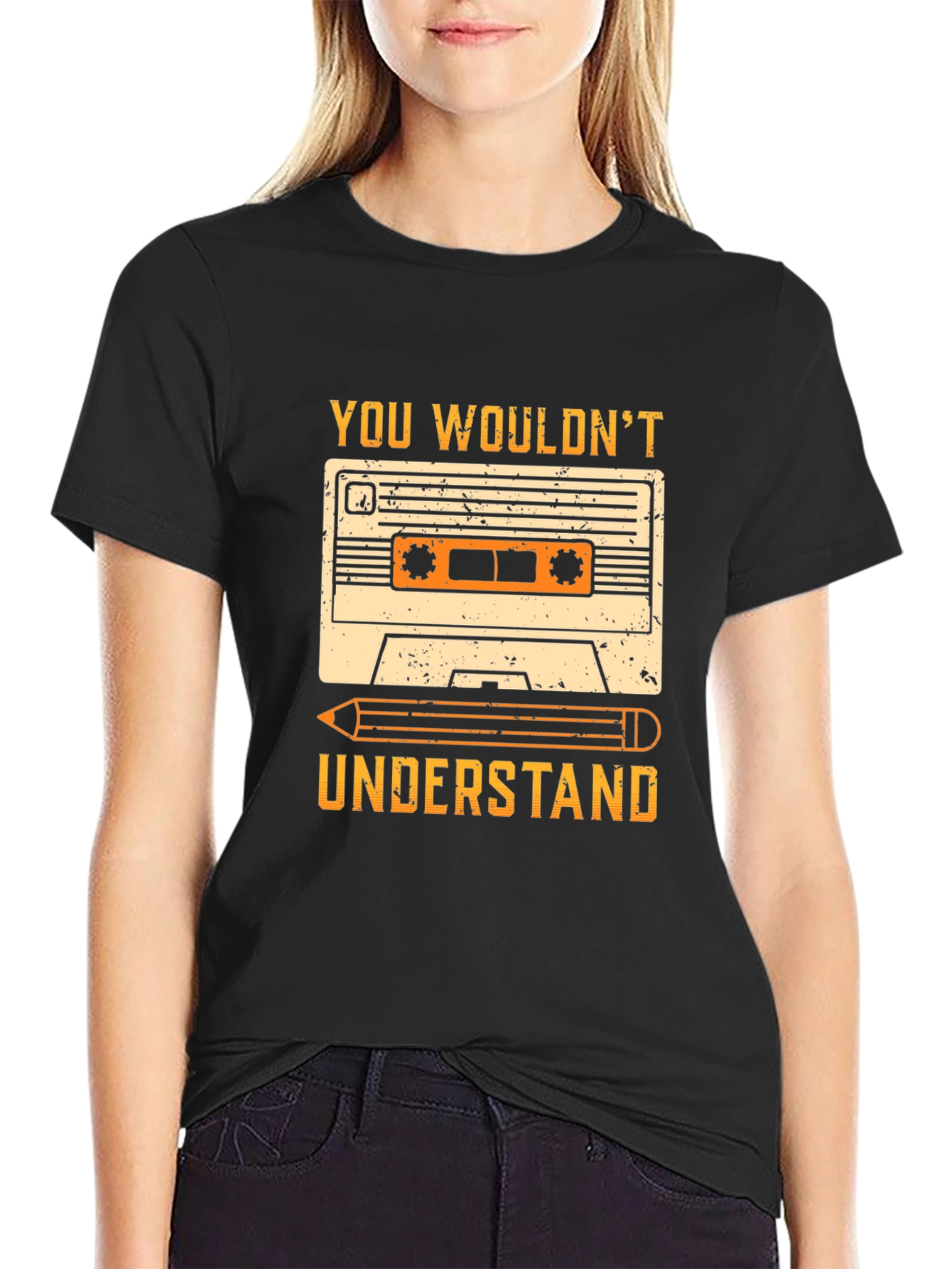 Cassette Tape & Pencil Graphic Tee