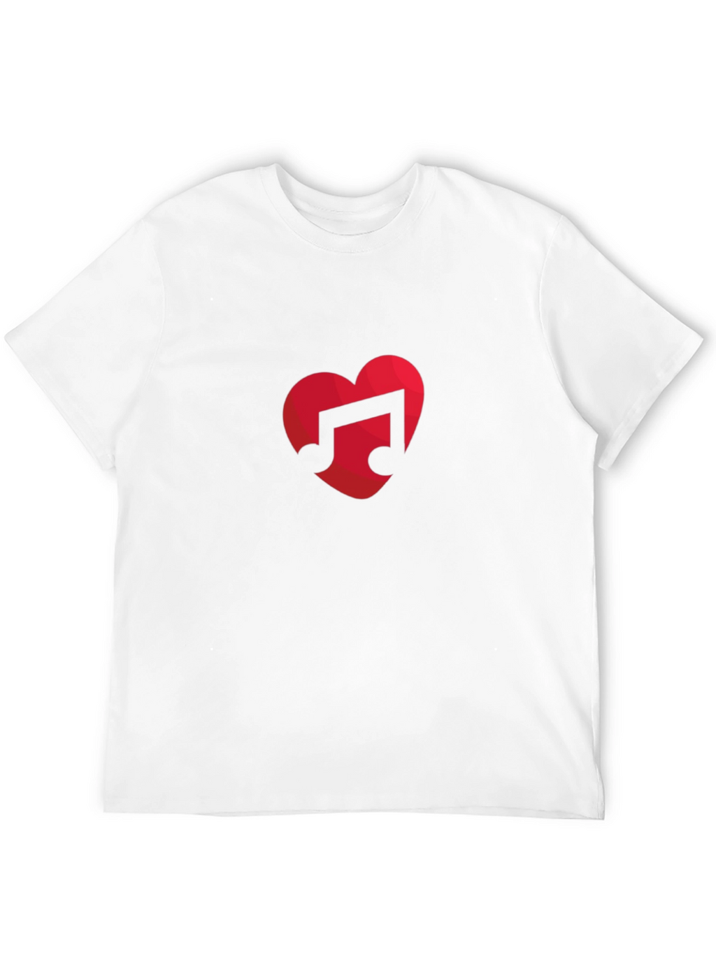 Music Lovers Heart Note Black T-Shirt