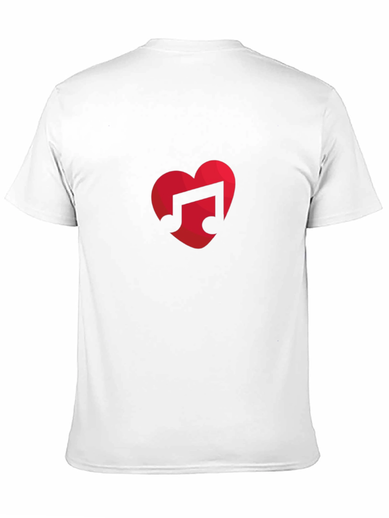 Music Lovers Heart Note Black T-Shirt