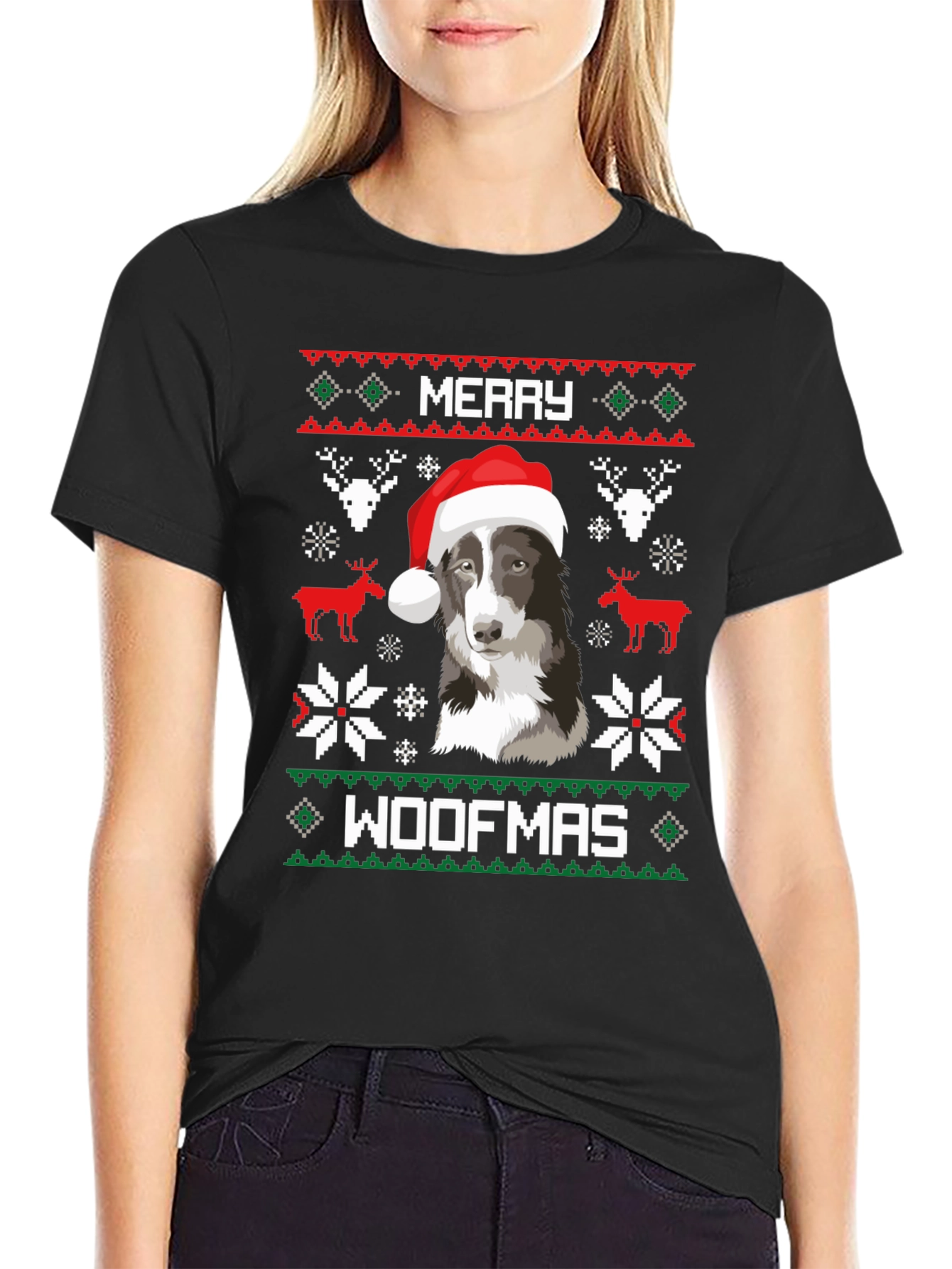 Merry Woofmas Dog Christmas T-Shirt