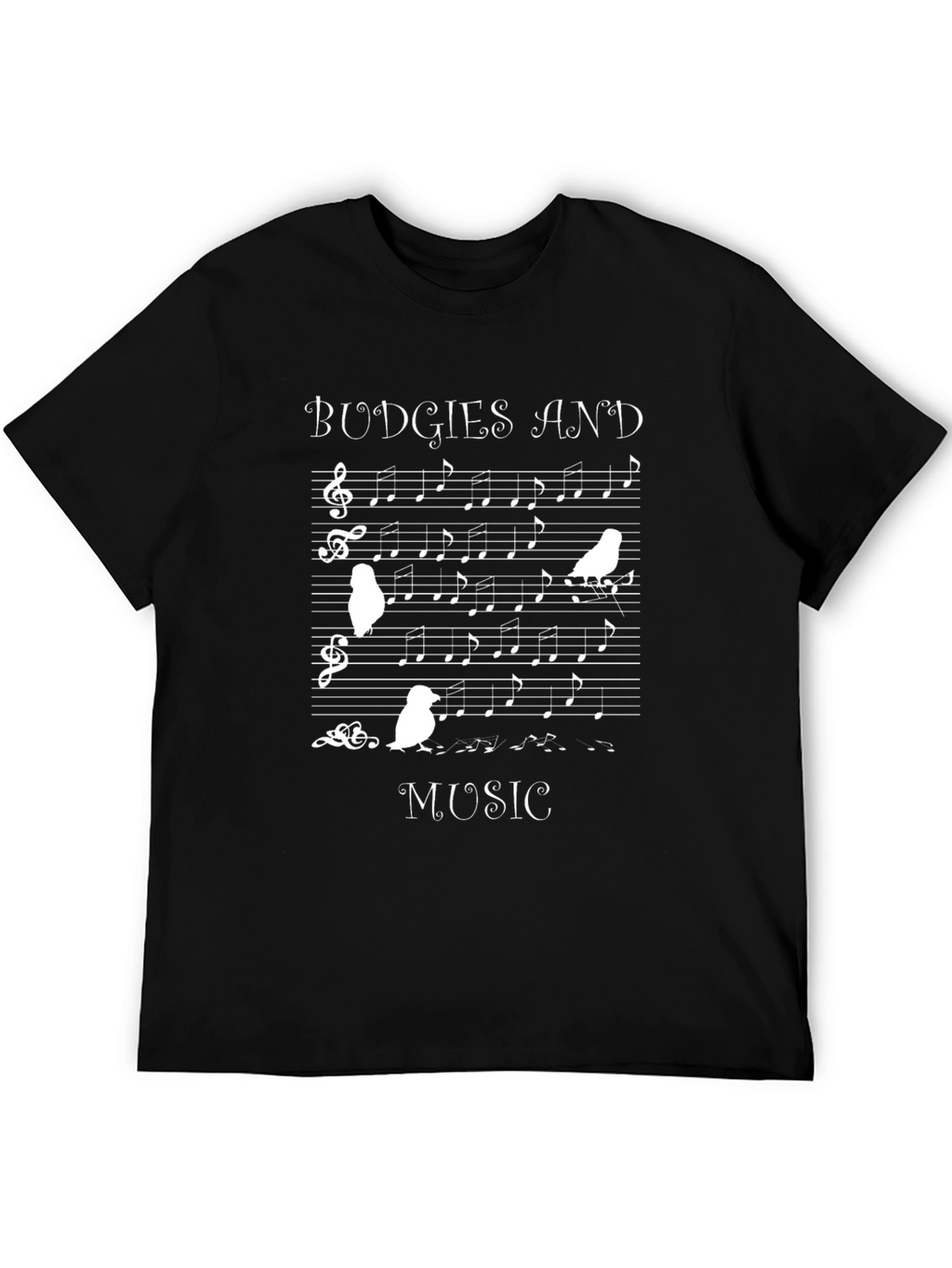 Budgies and Music T-Shirt - Bird Song Tee