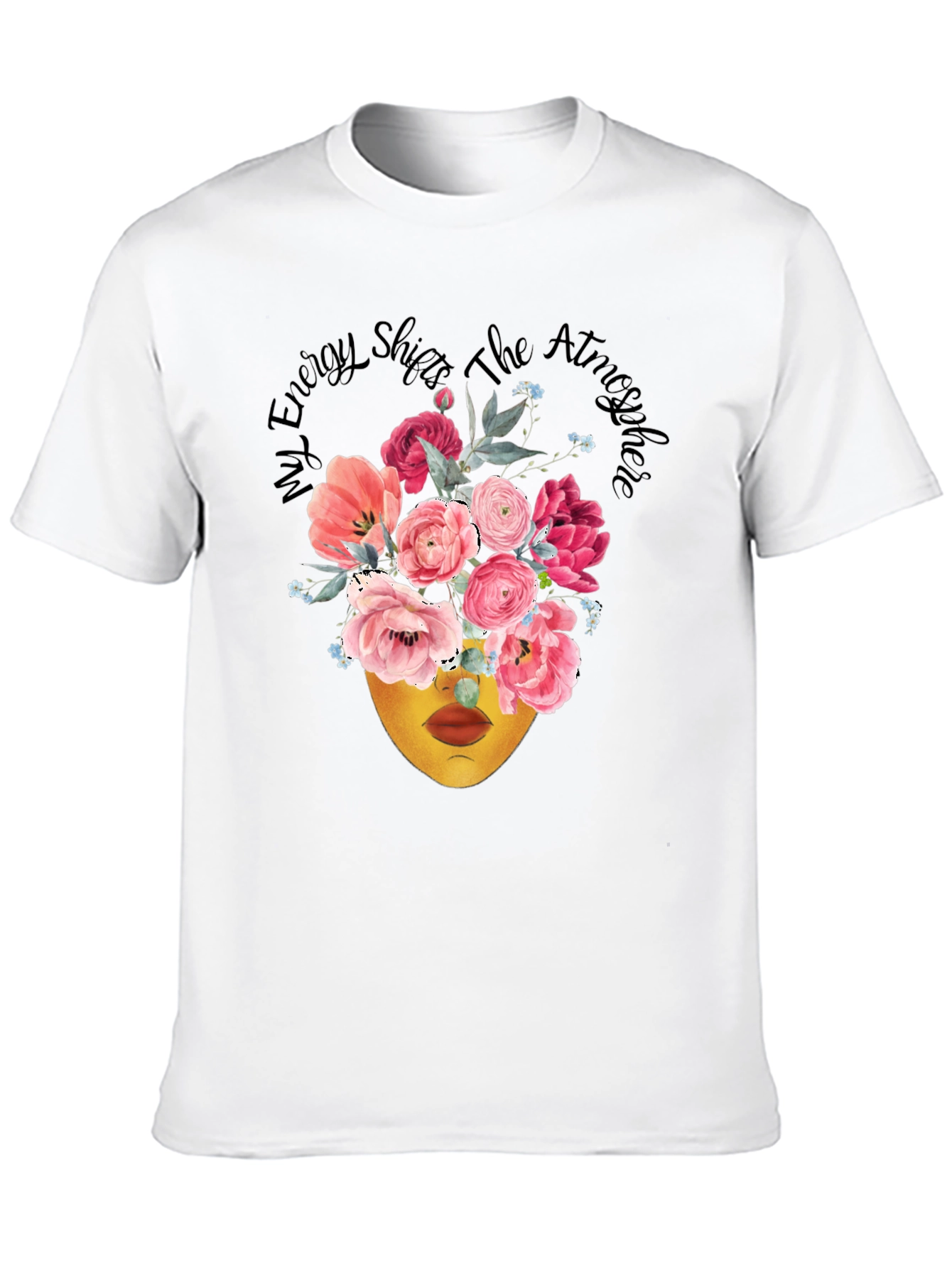 Floral Energy Shift T-Shirt - Black