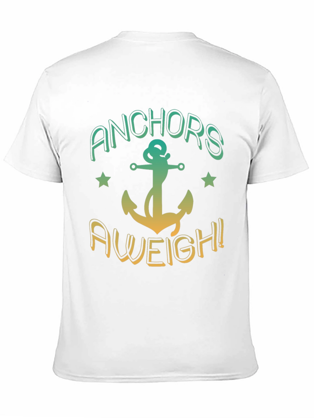 Anchors Aweigh! Black T-Shirt - Nautical Design