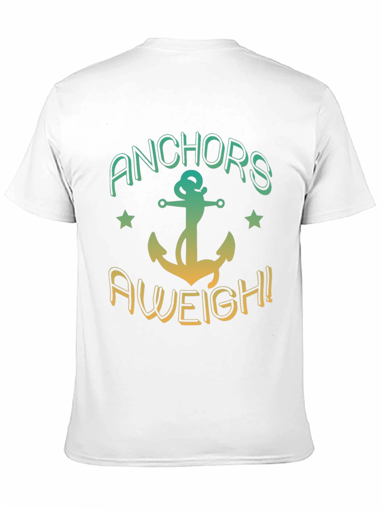 Anchors Aweigh! Black T-Shirt - Nautical Design