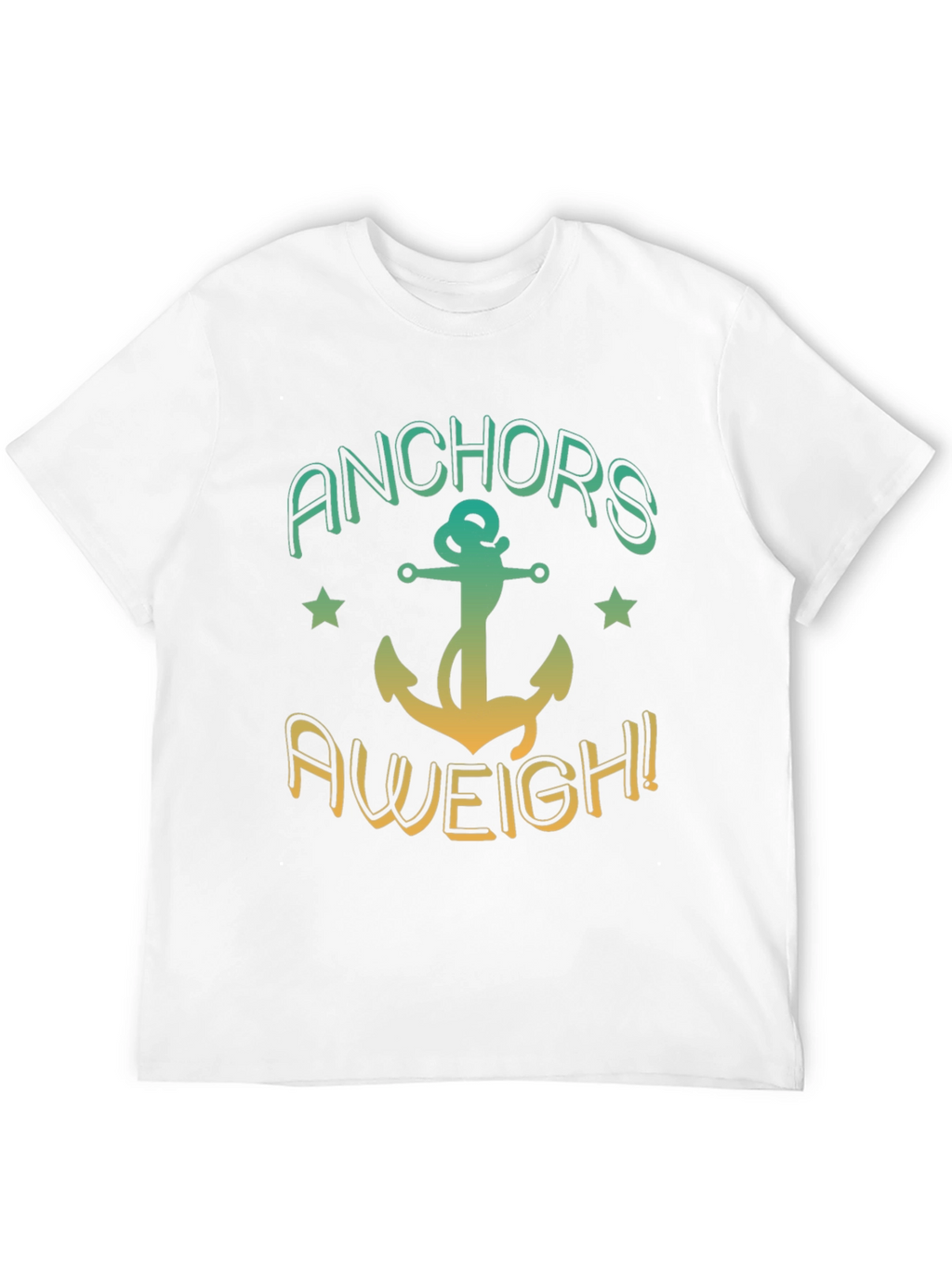 Anchors Aweigh! Black T-Shirt - Nautical Design