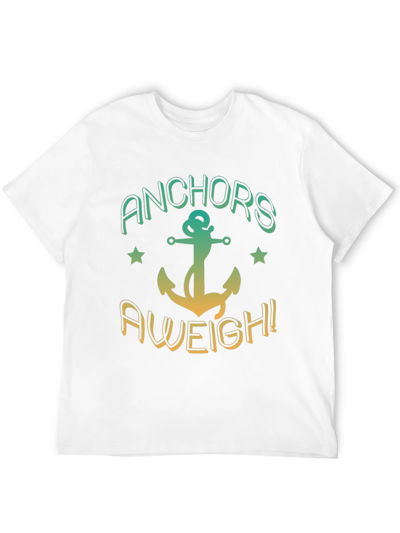 Anchors Aweigh! Black T-Shirt - Nautical Design