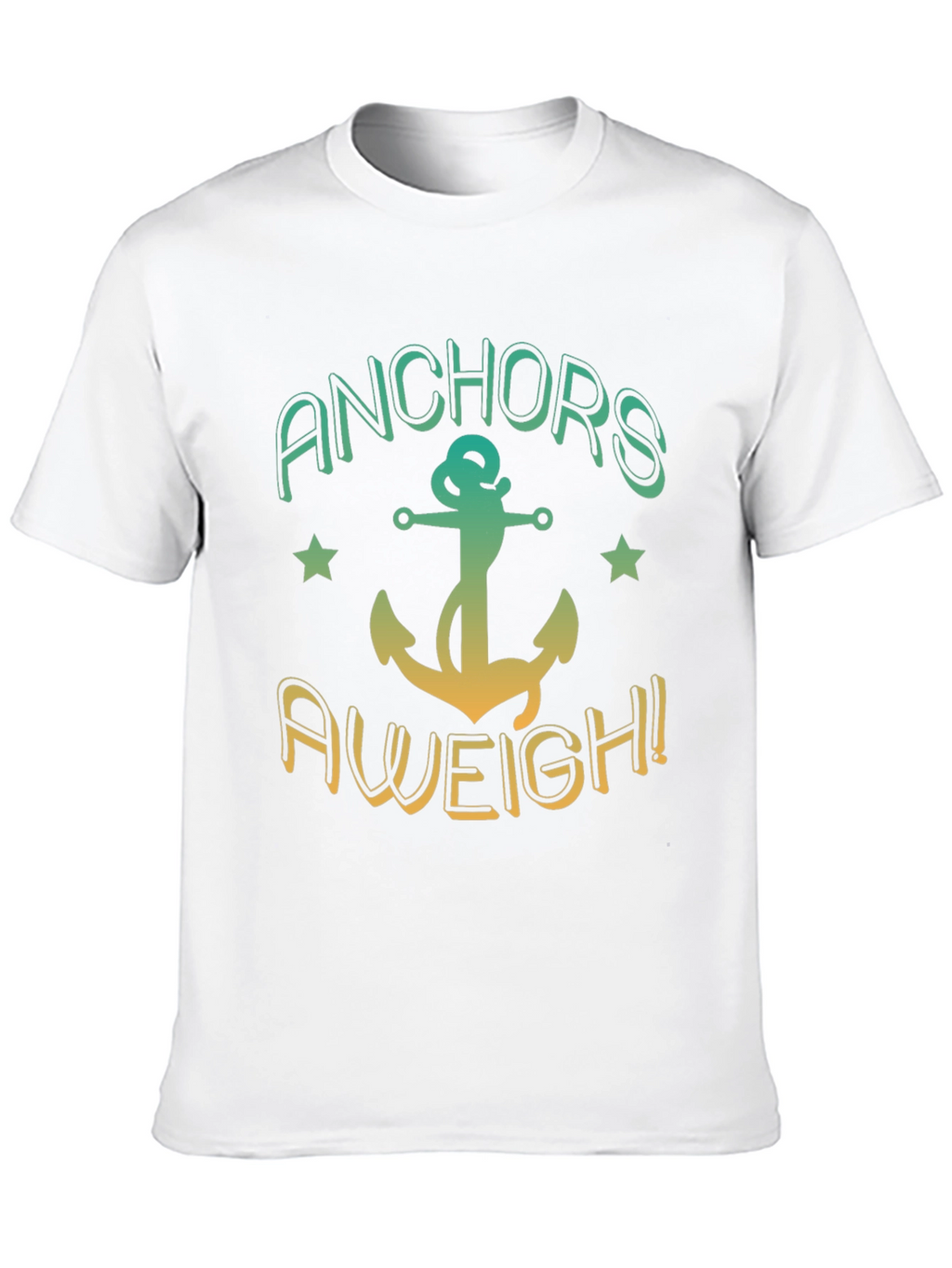 Anchors Aweigh! Black T-Shirt - Nautical Design