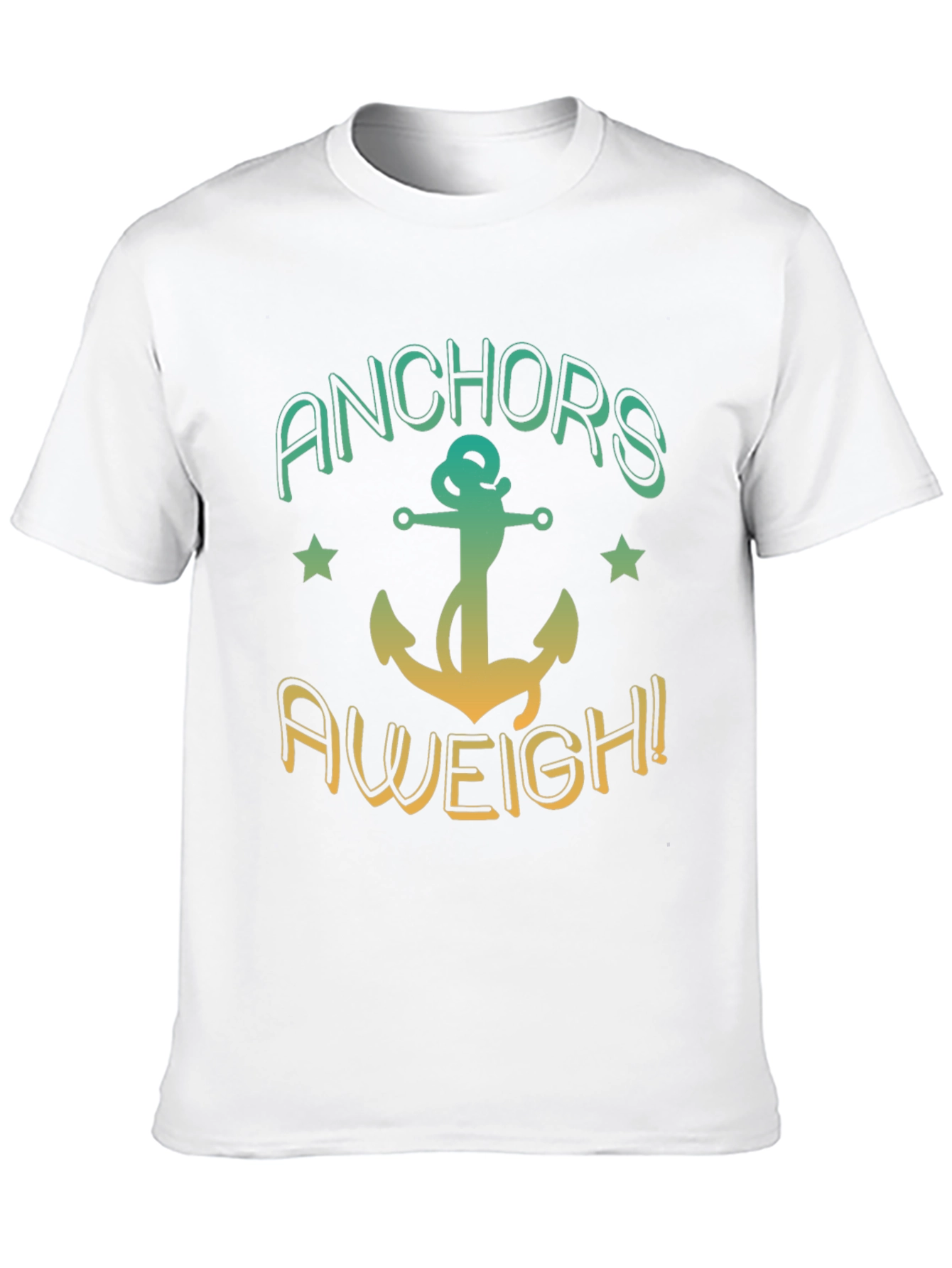Anchors Aweigh! Black T-Shirt - Nautical Design