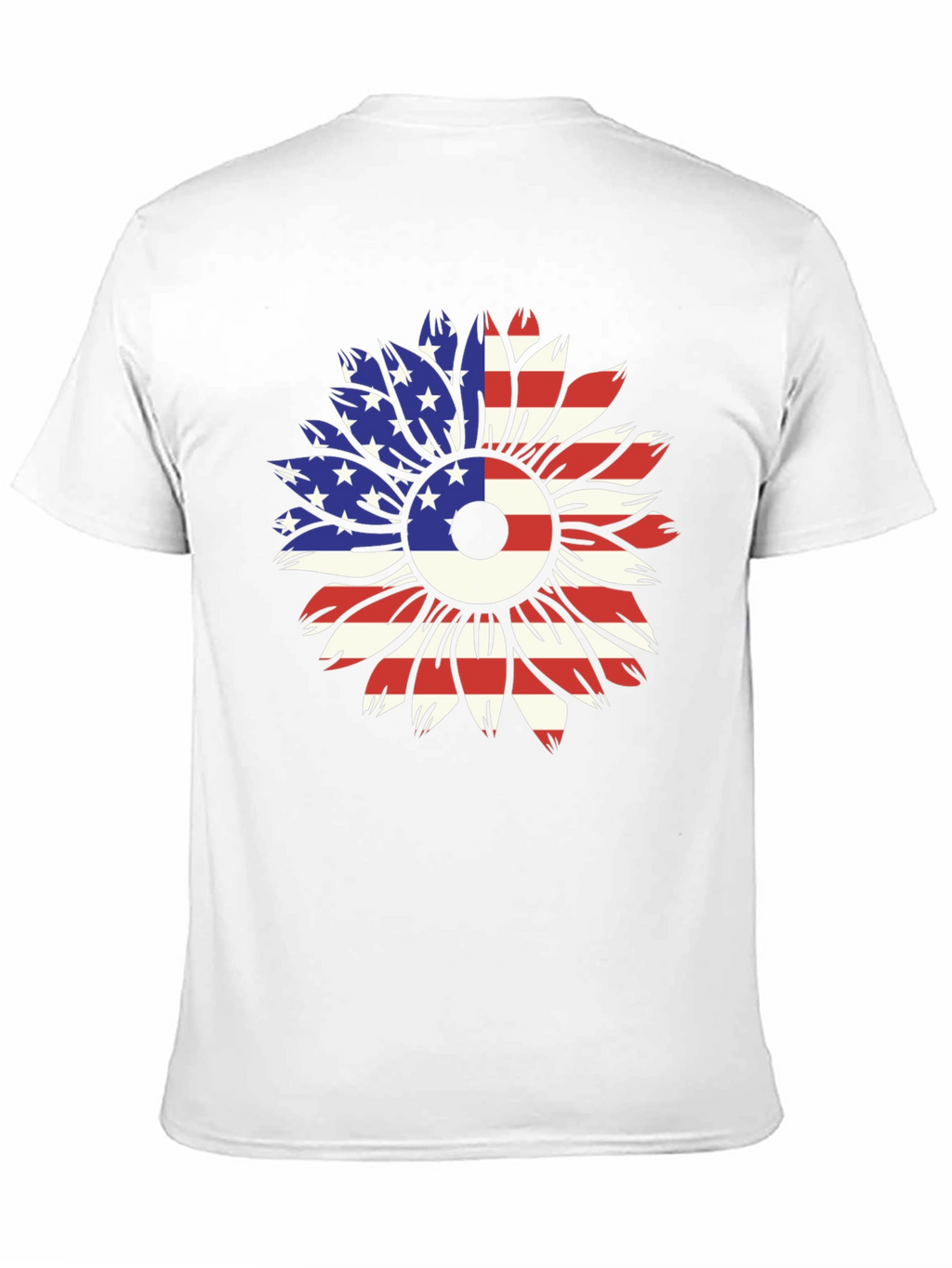 USA Flag Sunflower Graphic Tee