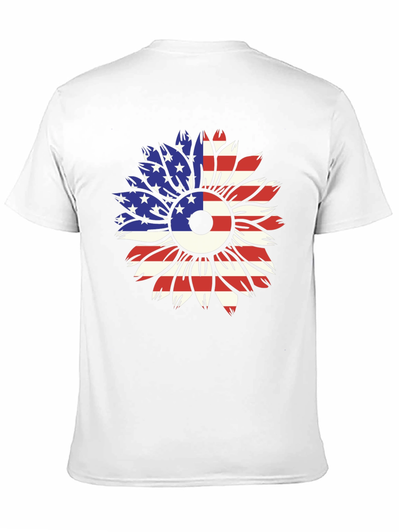 USA Flag Sunflower Graphic Tee