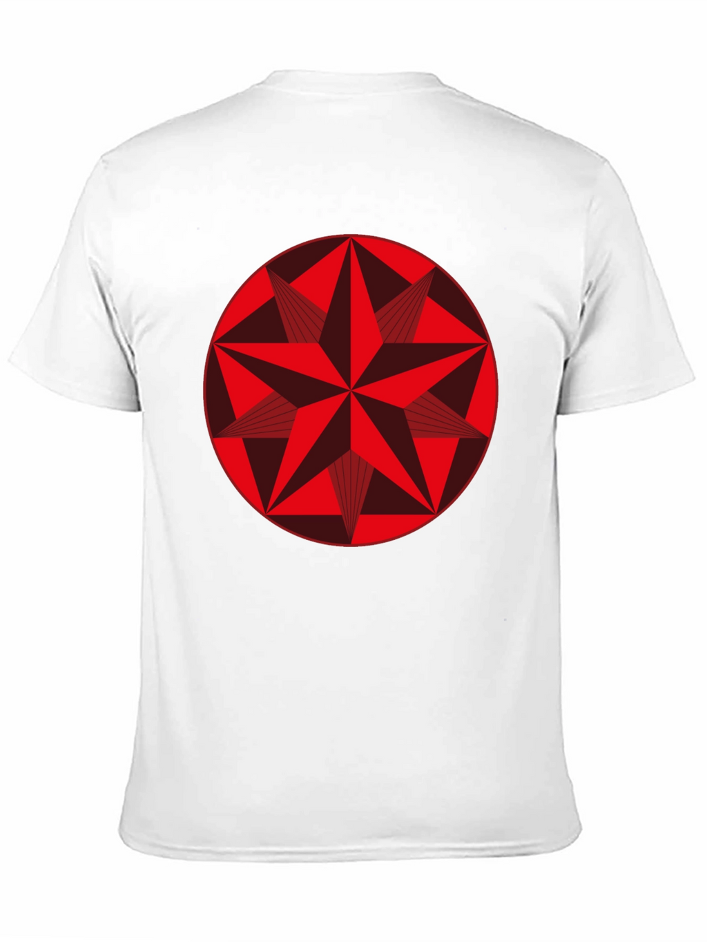 Geometric Star Graphic Tee - Stylish Black Cotton Shirt