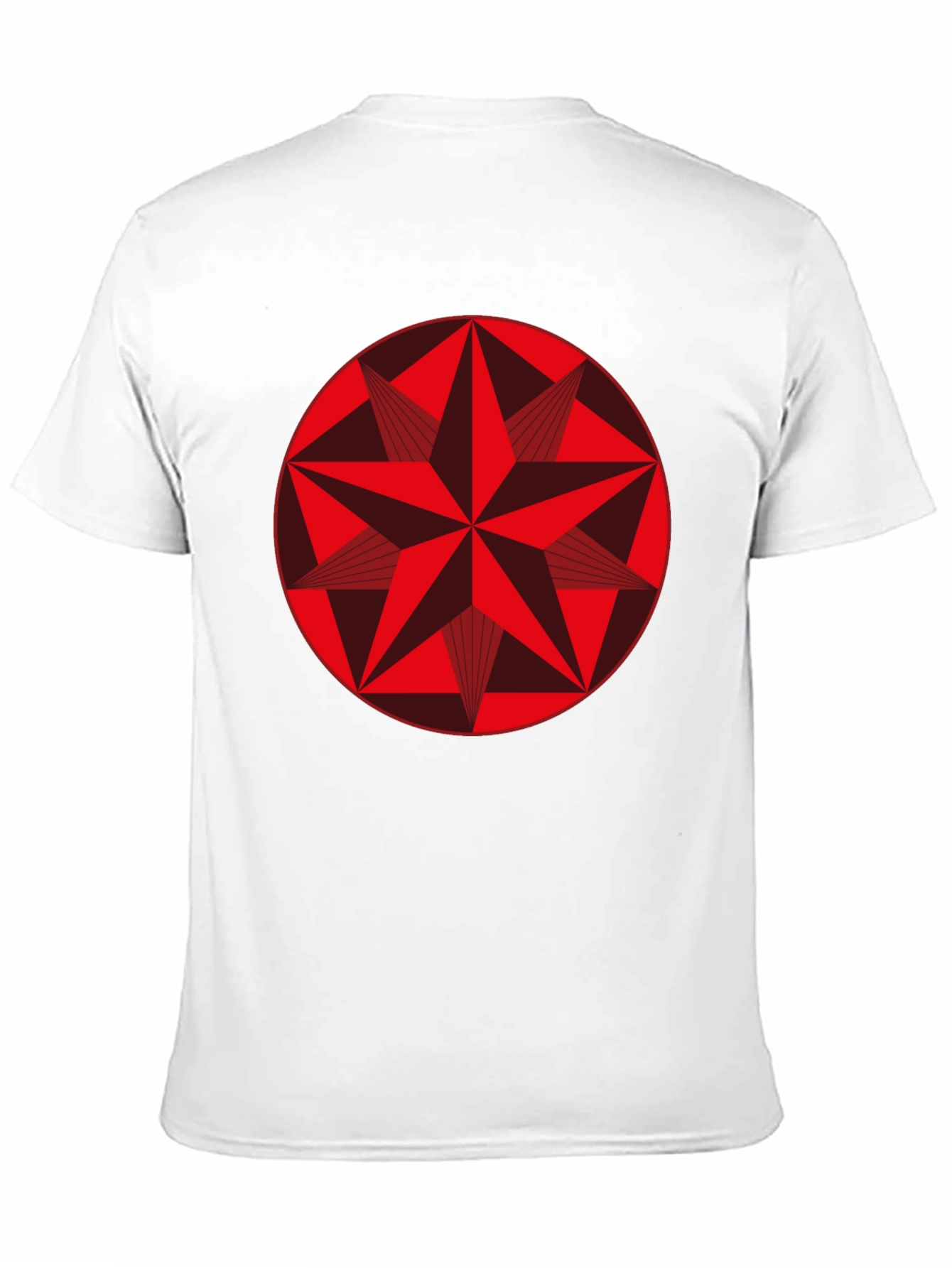 Geometric Star Graphic Tee - Stylish Black Cotton Shirt