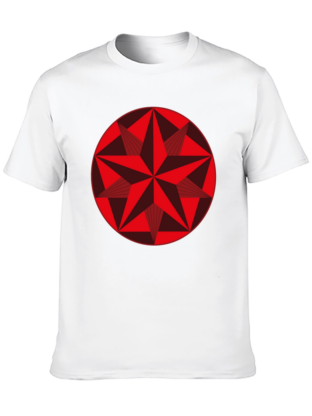 Geometric Star Graphic Tee - Stylish Black Cotton Shirt