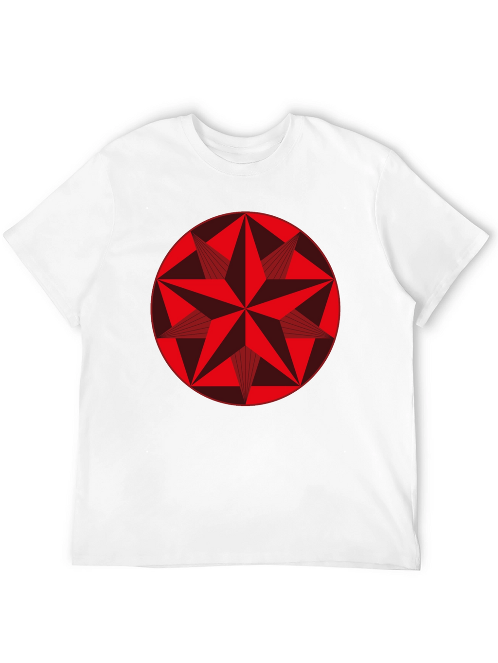 Geometric Star Graphic Tee - Stylish Black Cotton Shirt