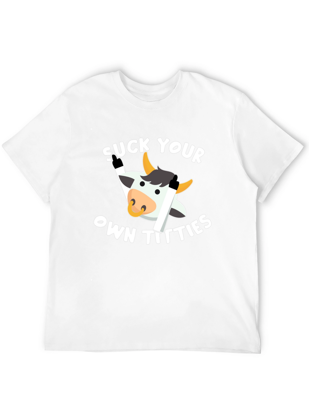 Humorous Cow Graphic T-Shirt