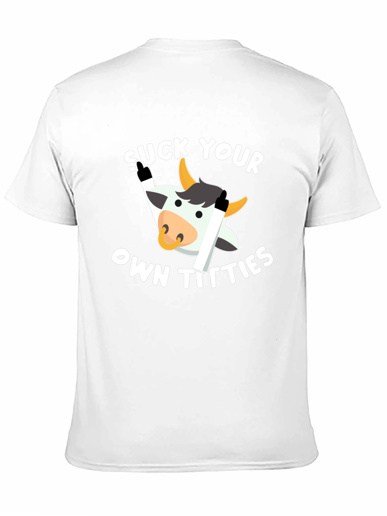 Humorous Cow Graphic T-Shirt