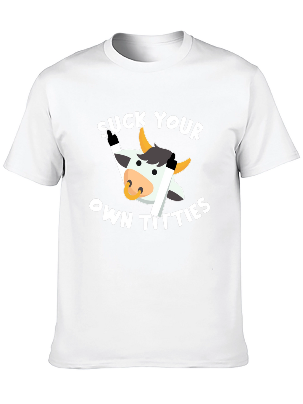 Humorous Cow Graphic T-Shirt