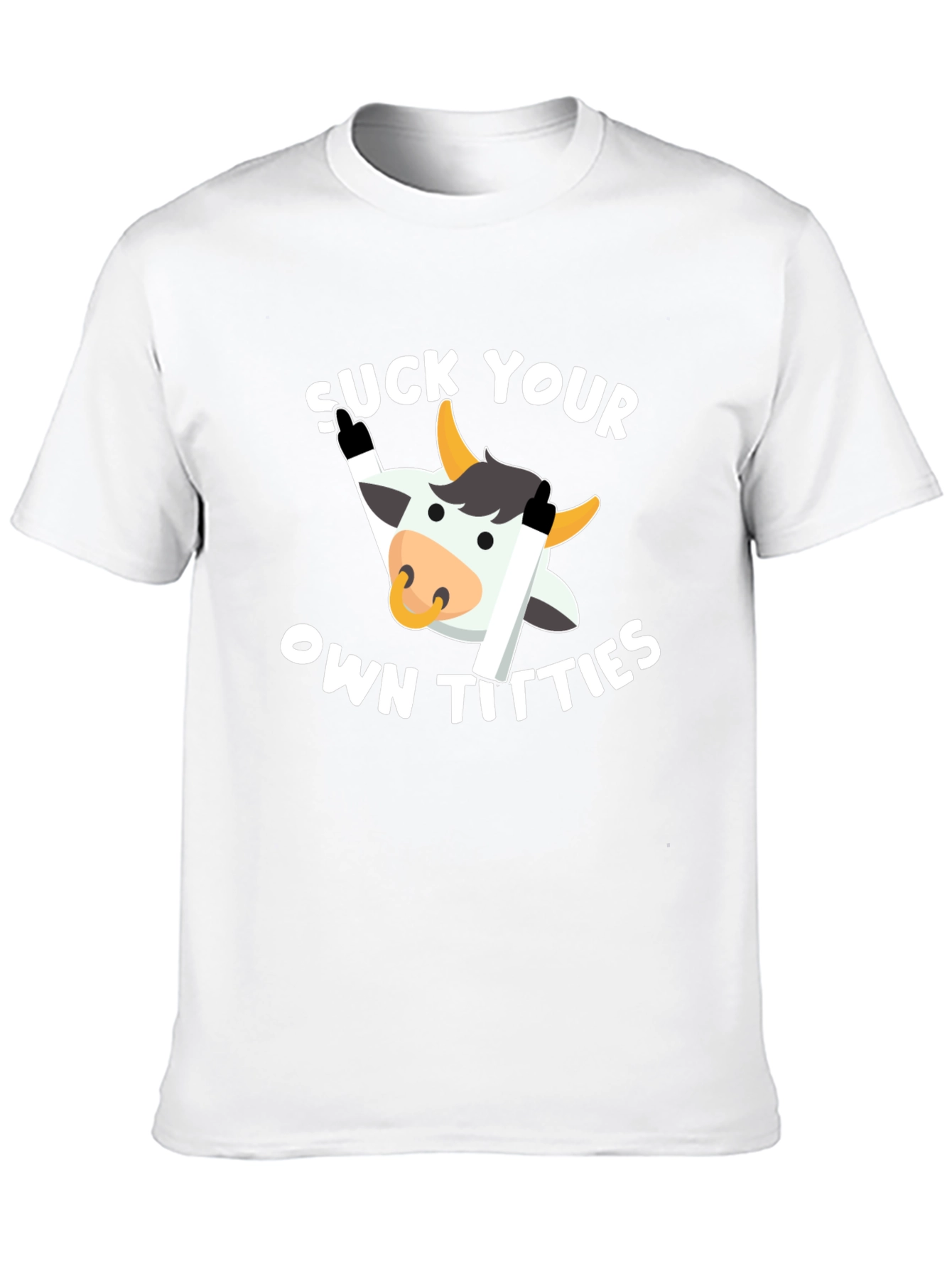 Humorous Cow Graphic T-Shirt