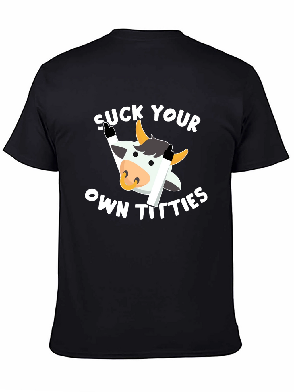 Humorous Cow Graphic T-Shirt