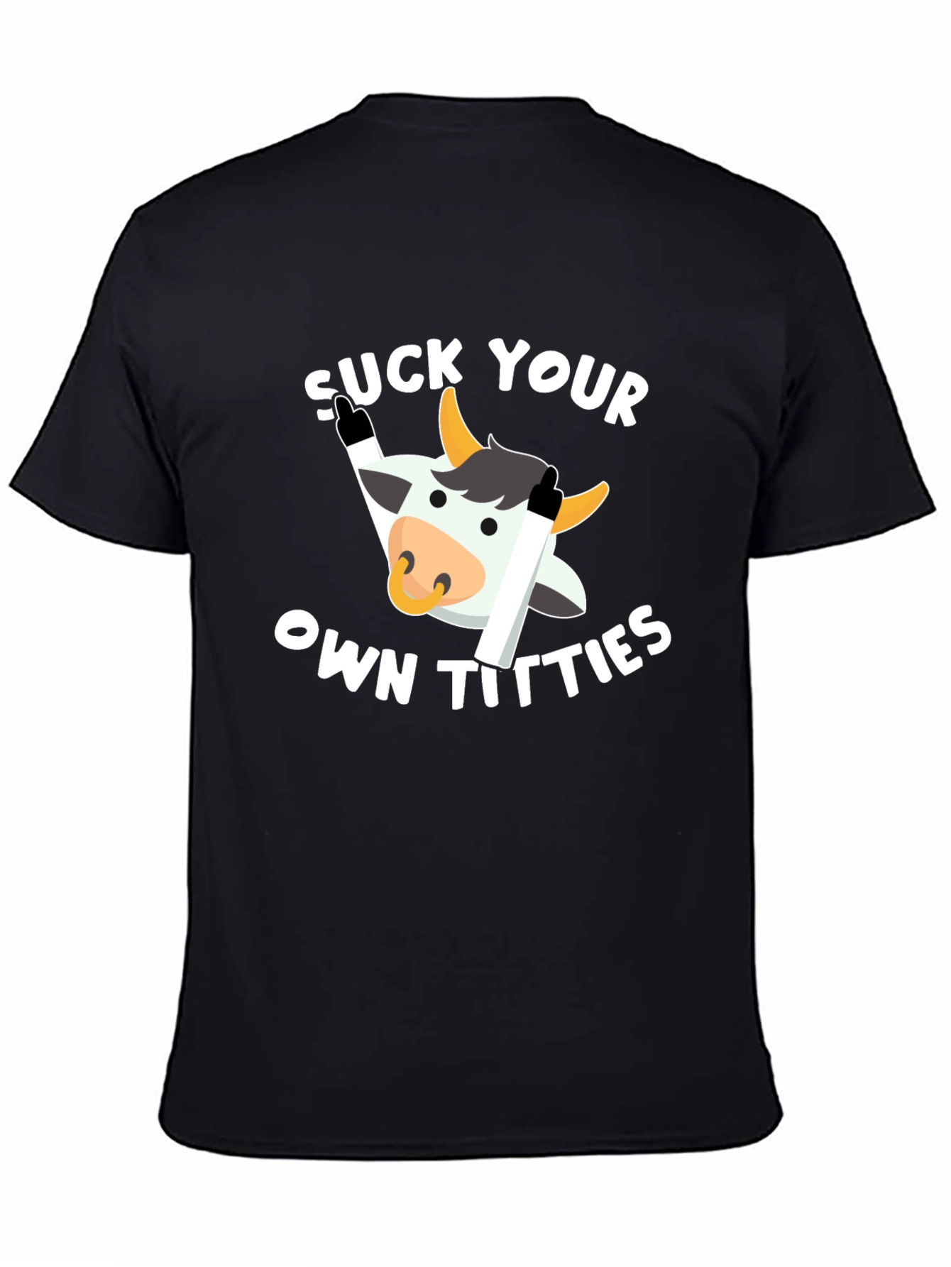 Humorous Cow Graphic T-Shirt