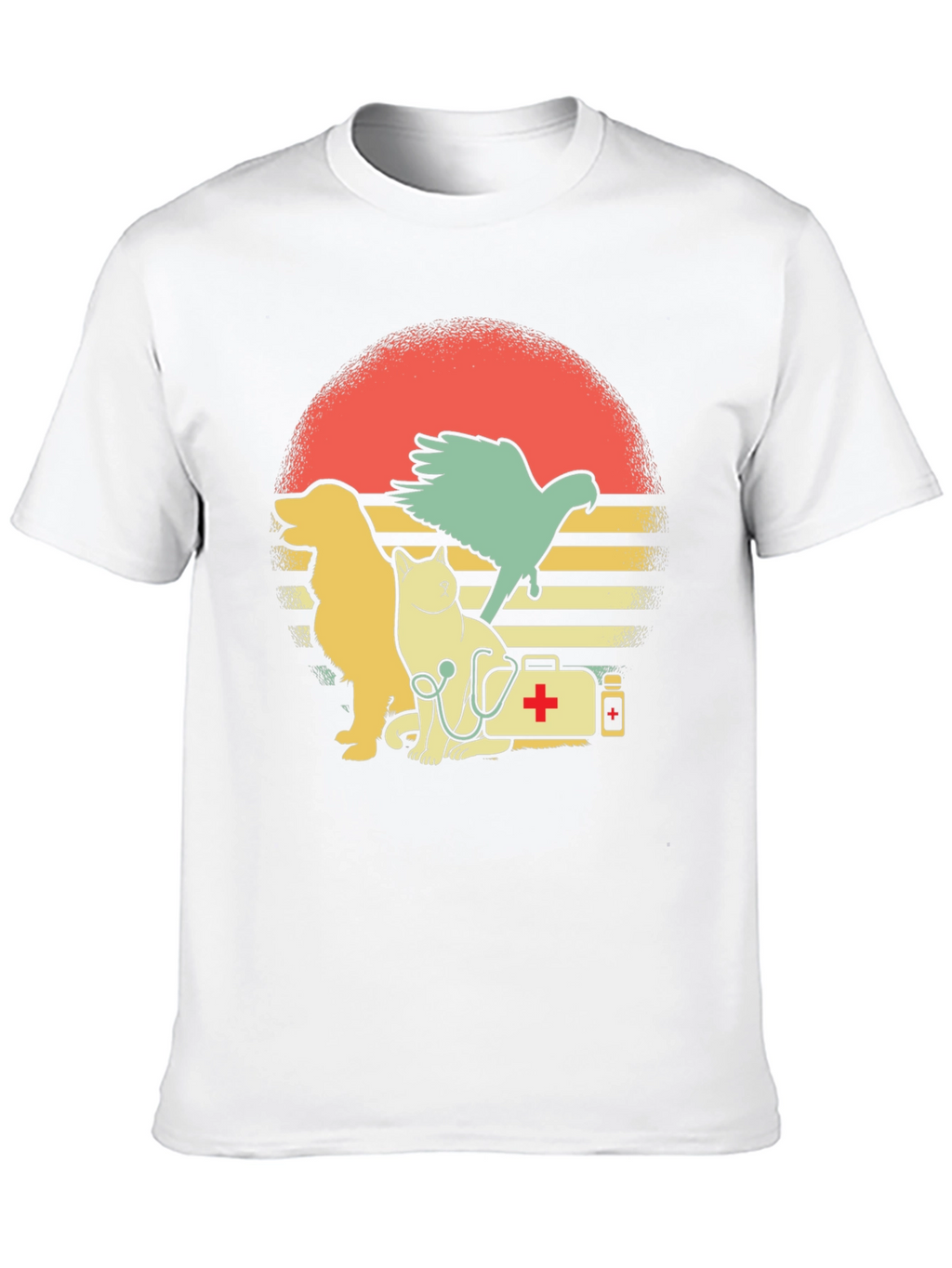 Veterinarian Pet T-Shirt: Dog Cat and Bird Graphic Tee