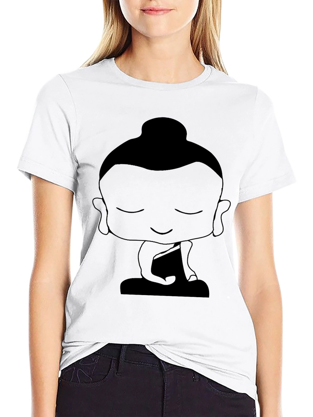 Buddha Graphic Black T-Shirt - Relaxed Fit