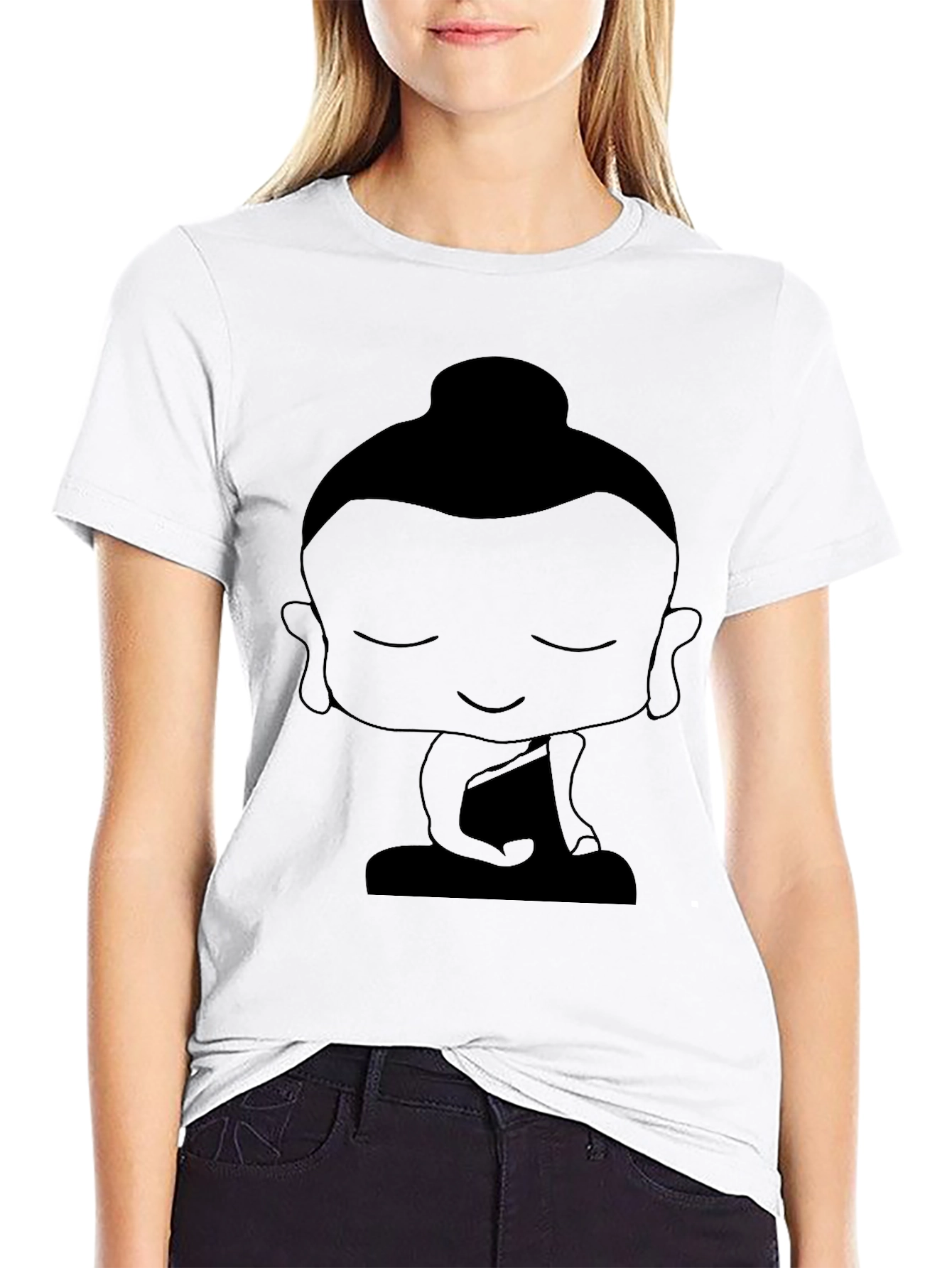 Buddha Graphic Black T-Shirt - Relaxed Fit