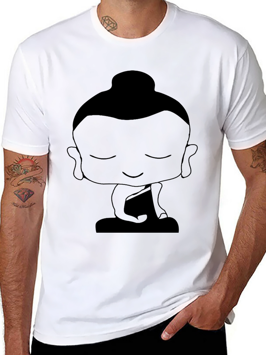 Buddha Graphic Black T-Shirt - Relaxed Fit