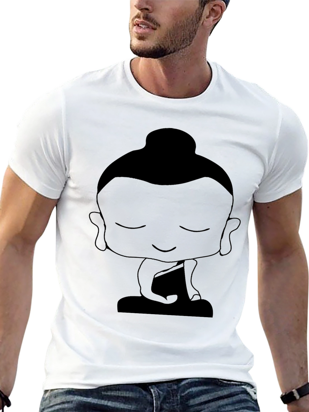 Buddha Graphic Black T-Shirt - Relaxed Fit