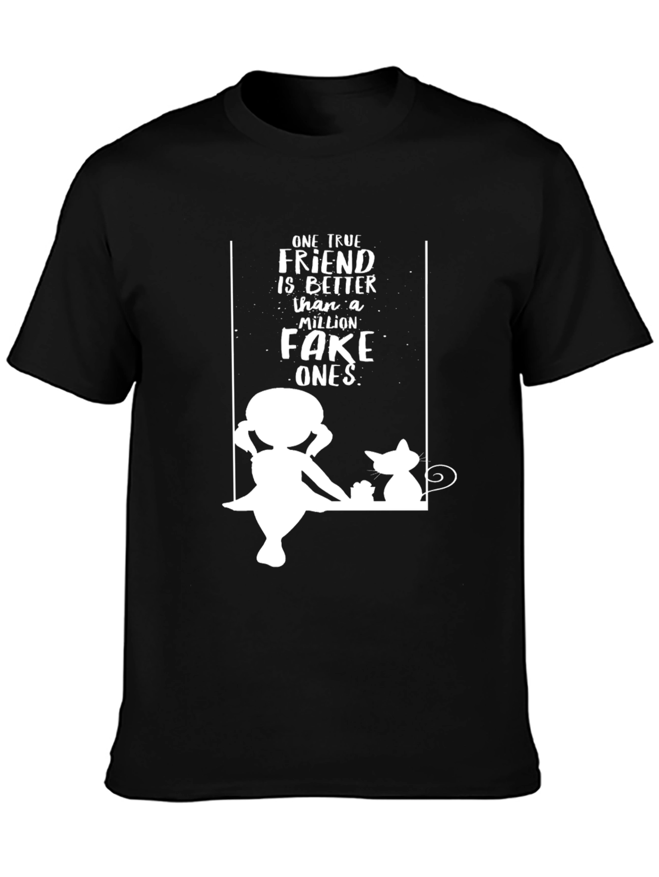 True Friend Graphic Tee - Unisex Black T-Shirt
