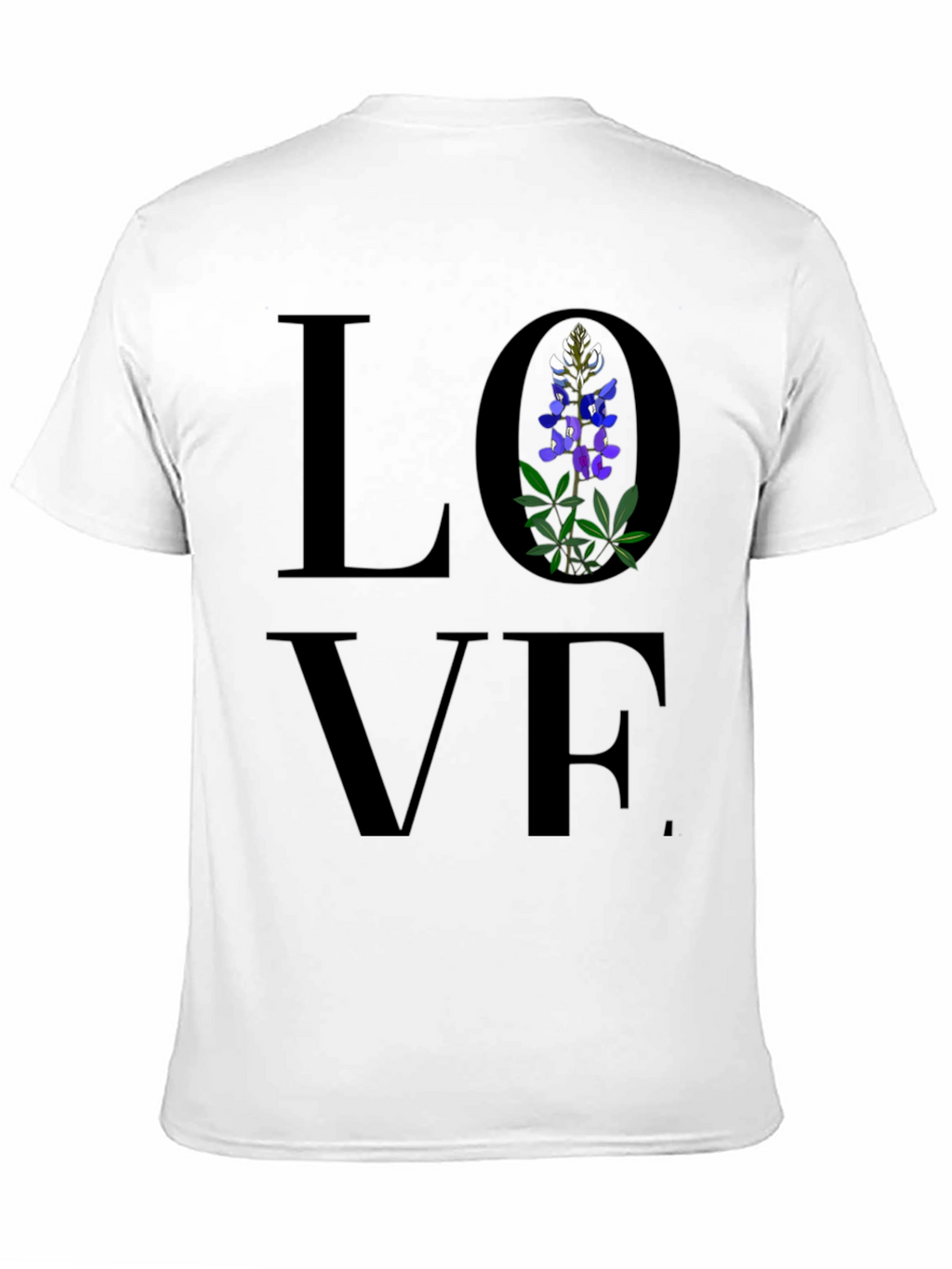 Love Bluebonnet Black T-Shirt Floral Tee