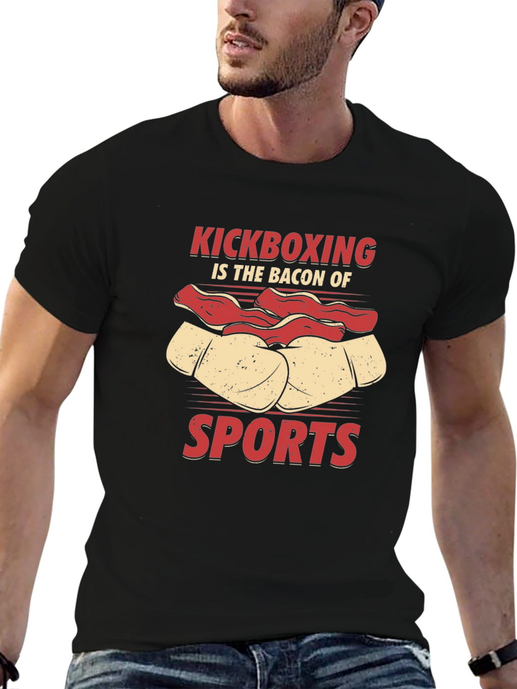 Kickboxing Bacon Sports T-Shirt